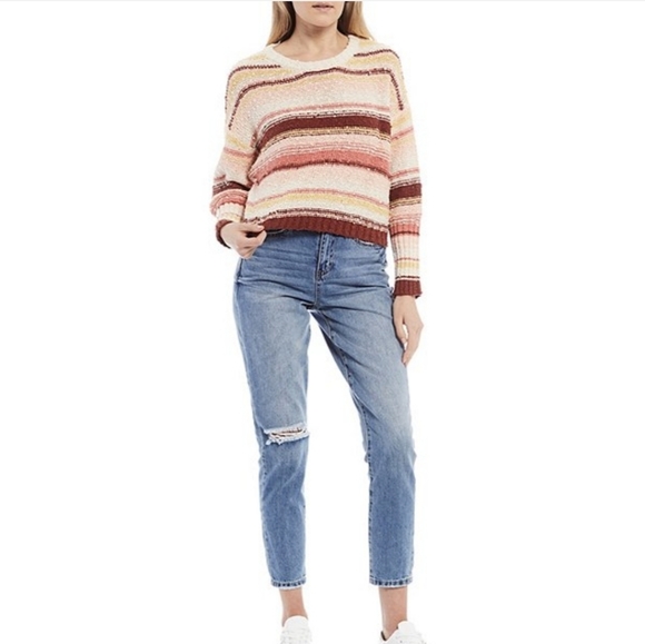 Billabong Easy Going Stripe Sweater Rose - Picture 10 of 15